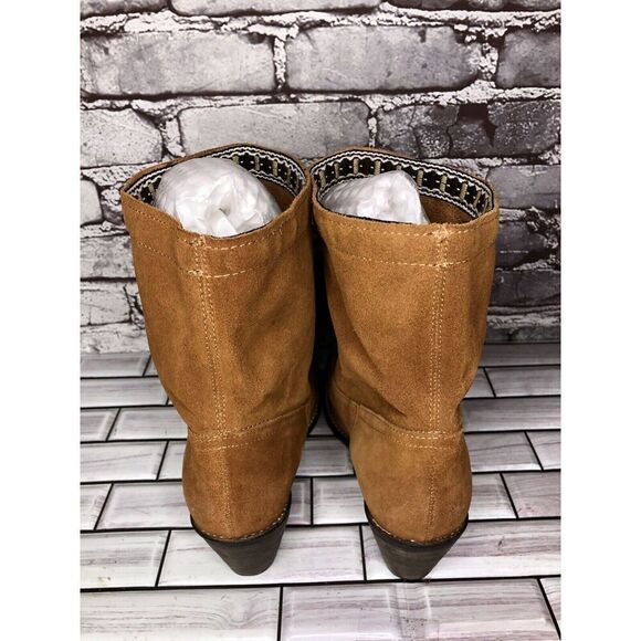 Steve Madden Nalani Brown Suede Leather Western Heel Boots Women Sz 11M US/42EU - Picture 5 of 15